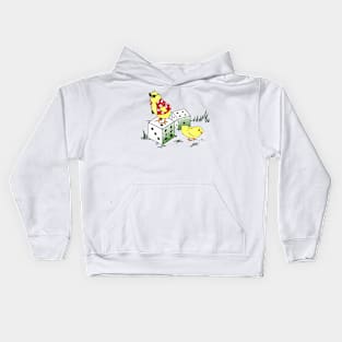 CHICKENS DICE Kids Hoodie